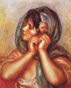 Pierre Renoir Gabrielle with Rose oil painting artist